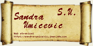 Sandra Umićević vizit kartica